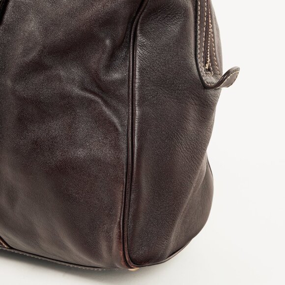 Gucci Britt Boston Web Brown-Leather Bag - Picture 10 of 14